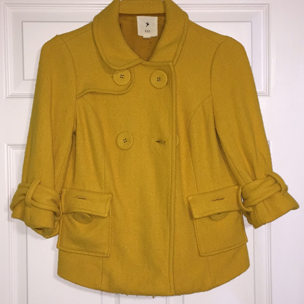 Forever 21 Yellow Short Jacket